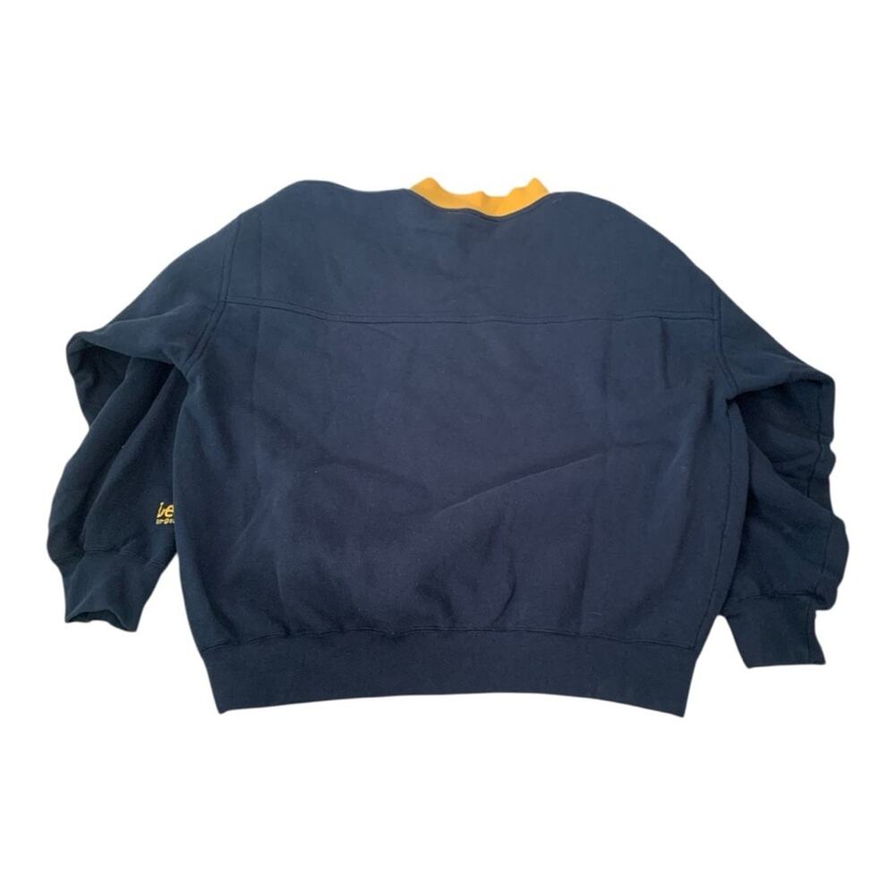 Vintage Lee Men's large U of M Dark Blue Michigan Crewneck Sweater wolverine spo - Picture 2 of 10